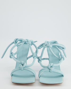 Bottega Veneta Baby Blue Knot Leather Heels Size EU 39.5 RRP £850