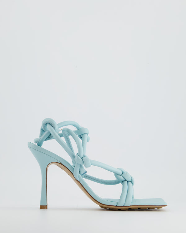 Bottega Veneta Baby Blue Knot Leather Heels Size EU 39.5 RRP £850