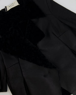 Marni Black Sheepskin Layered Jacket Size IT 38 (UK 6)