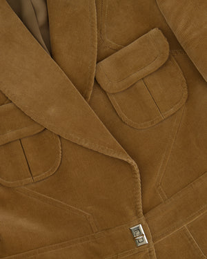 Balenciaga Brown Corduroy Long Sleeve Jacket Size FR 40 (UK 12)
