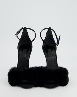 Alexander Wang Black Fur Tilda Heels Size EU 38