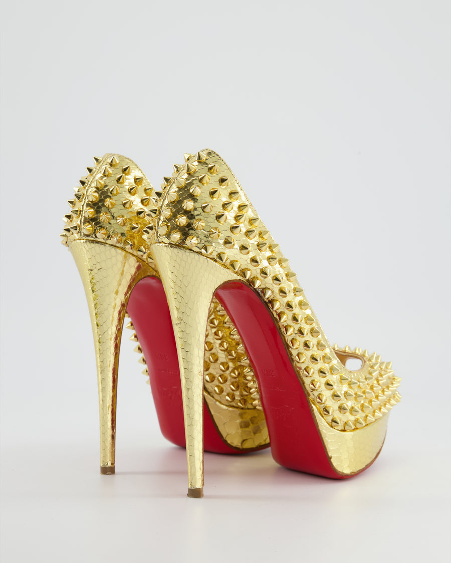 Python heels Louis Vuitton Gold size 40 EU in Python - 17167196