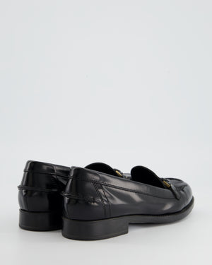 Tod's Black Patent Leather Tassel Buckle Loafer Size EU 38