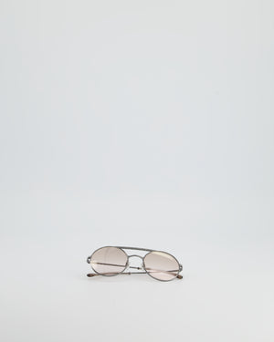 Chanel Gun Metal CH4232 Round Sunglasses with Brown Gradient Detail