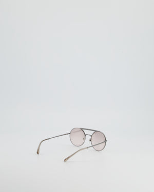 Chanel Gun Metal CH4232 Round Sunglasses with Brown Gradient Detail