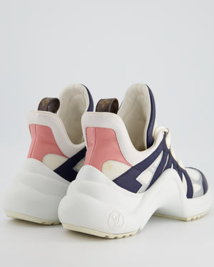 Louis Vuitton Navy and White Archlight Trainers Size EU 39 £985