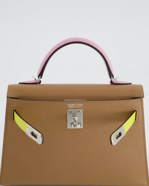 *HOT* Hermes Mini Kelly II Sellier 20cm Tri-Colour with Palladium Hardware