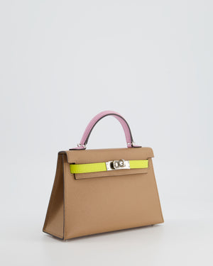 *HOT* Hermes Mini Kelly II Sellier 20cm Tri-Colour with Palladium Hardware