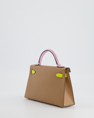 *HOT* Hermes Mini Kelly II Sellier 20cm Tri-Colour with Palladium Hardware