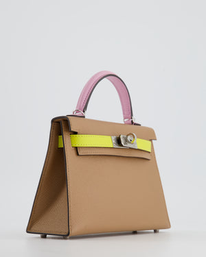 *HOT* Hermes Mini Kelly II Sellier 20cm Tri-Colour with Palladium Hardware