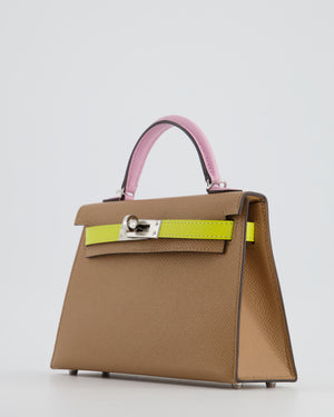 *HOT* Hermes Mini Kelly II Sellier 20cm Tri-Colour with Palladium Hardware