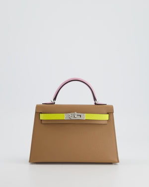 *HOT* Hermes Mini Kelly II Sellier 20cm Tri-Colour with Palladium Hardware