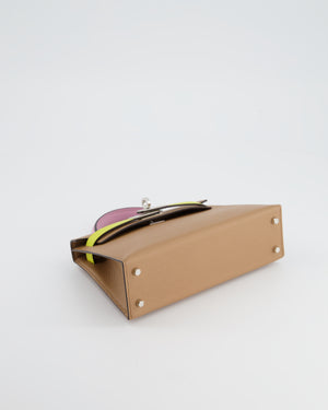 *HOT* Hermes Mini Kelly II Sellier 20cm Tri-Colour with Palladium Hardware