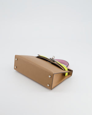 *HOT* Hermes Mini Kelly II Sellier 20cm Tri-Colour with Palladium Hardware