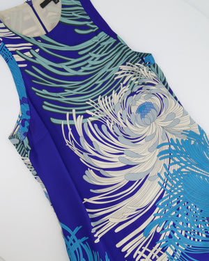 Gucci Blue Silk Printed Mini Sleeveless Dress Size IT 38 (UK 6)