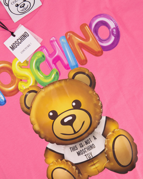 Moschino Hot Pink Teddy Bear T-Shirt Size M (UK 10) RRP £250