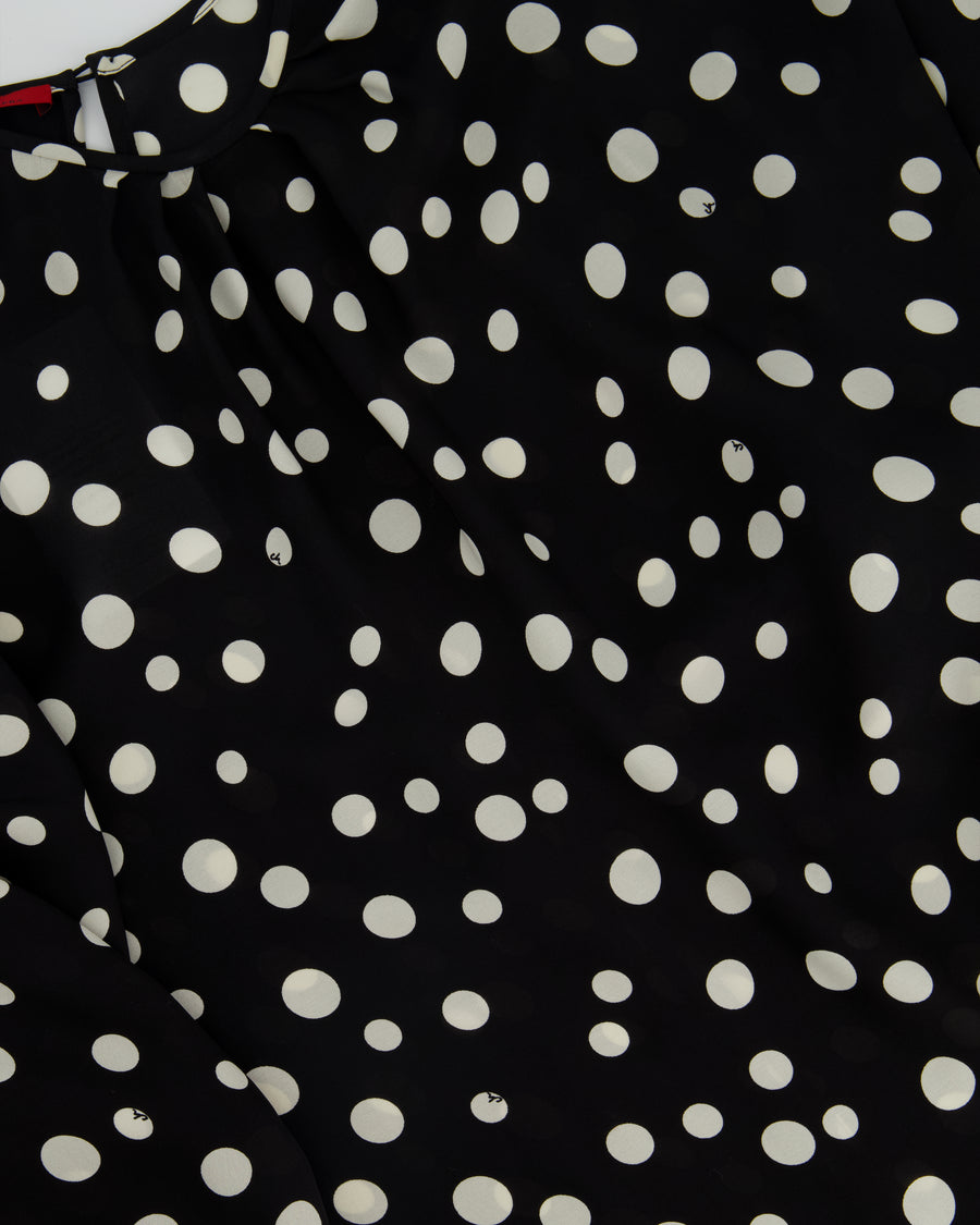 Carolina Herrera Black and White Polka Dot Blouse Shirt IT 44 (UK 12)