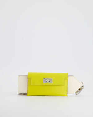 Hermès Nata Swift & Lime Epsom Bandouliere Kelly Pocket Strap with Palladium Hardware