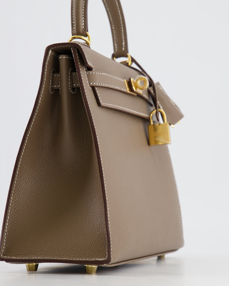 Hermès 25cm Kelly Sellier, Craie Epsom Leather, Gold Hardware 🗝  #priveporter #hermes #birkin #kelly25 #craie