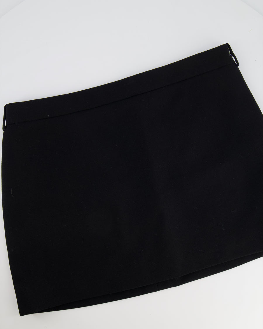 Saint Laurent Black Wool Mini Tailored Skirt Size FR 42 (UK 14)
