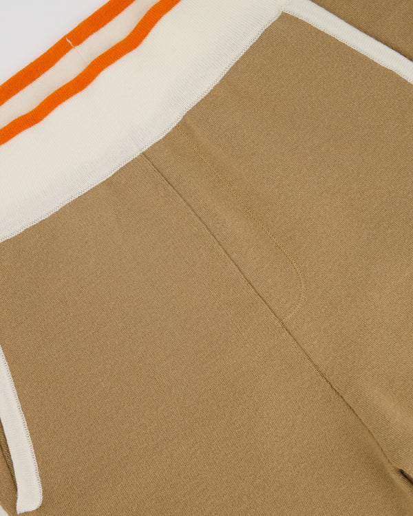 Cordova Tan Flared Pocket Track Pant with Cream and Orange Trim Detail FR 34/36 (UK 6/8)