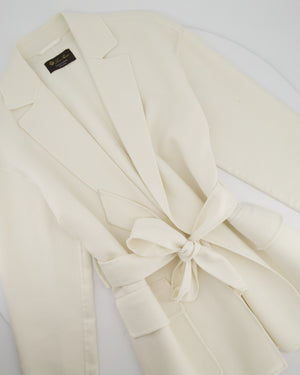 Loro Piana Cream Linen Belted Light-Weight Jacket Size XS (UK 6-8)