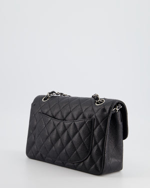*VINTAGE PERFECTION* Chanel Small Classic Double Flap Bag in Caviar Leather with Silver Hardware RRP £8,530