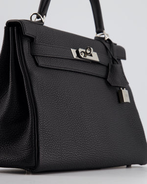 Hermès Kelly Bag 28cm Retourne Black in Togo Leather with Palladium Hardware
