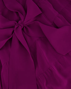 Balenciaga Purple Silk Layered Maxi Dress Size FR 40 (UK 12)