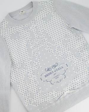 Hermès Blue Bride De Gala Cashmere Jumper Size FR 36 (UK 8)