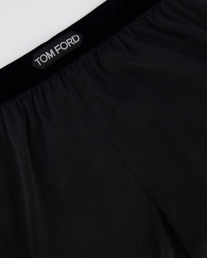 Tom Ford Black Band Boxer Satin Shorts Size XS (UK 6)