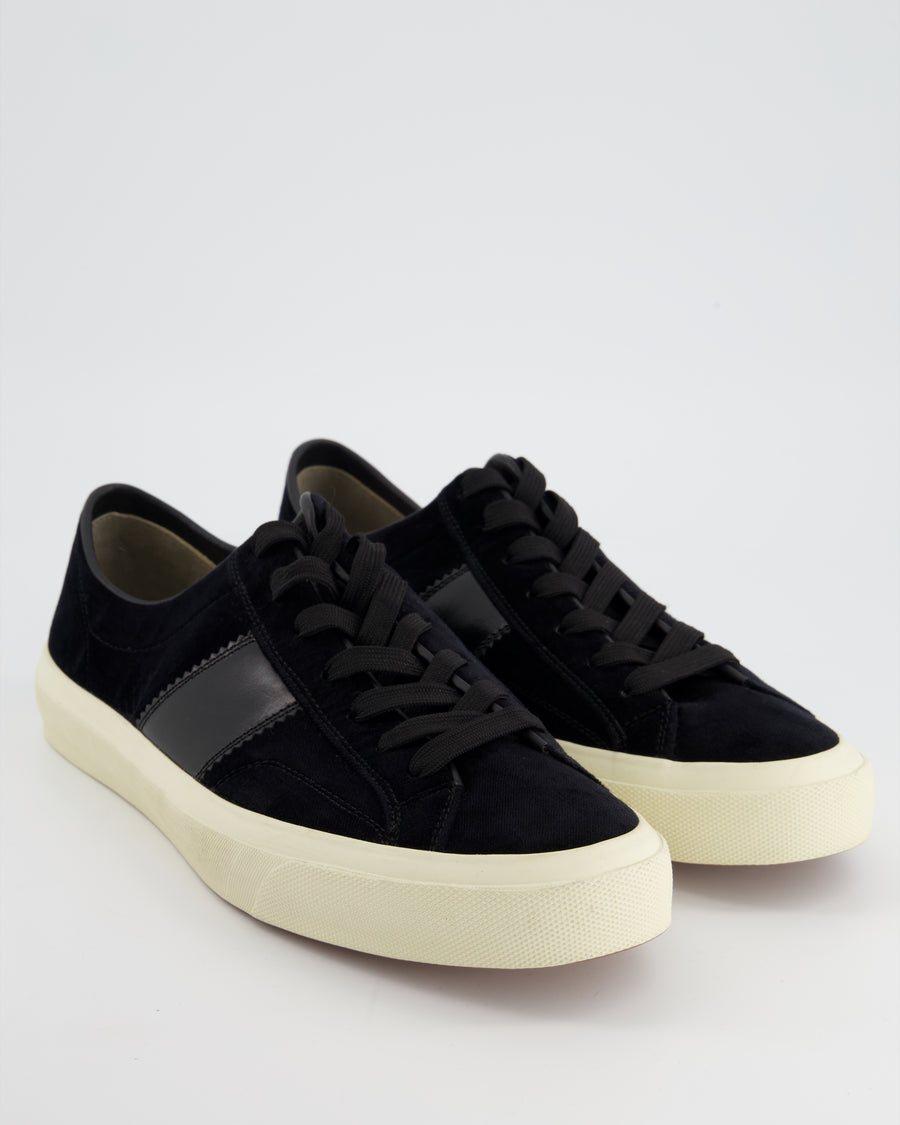 Tom Ford Black Suede and Leather Mens Trainers Size  UK 11.5 (EU 44.5)