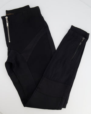 Louis Vuitton Black Silk Legging with Zip Details Size FR 34 (UK 6)