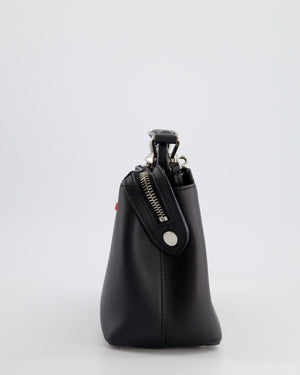Fendi Black Dotcom Bag with Eyes Detail and Silver Hardware