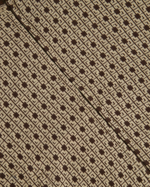 Wales Bonner Cream and Green Geometric Print Zip Sweater Size XS (UK 6)