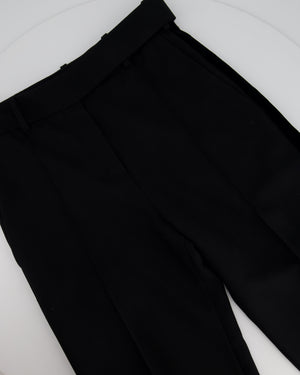 Alexandre Vauthier Black Tailored Trousers Velvet Stripe Side FR 38 (UK 10)