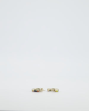 Chloé Multi-Coloured & Champagne Gold Hoop Earrings
