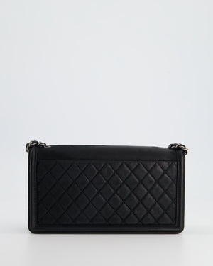*LIMITED EDITION* Chanel Black Boy Brick East West Plexiglass & Leather Bag With Ruthenium Hardware
