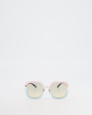 Christian Dior Pink and Blue Oversized Sunglasses