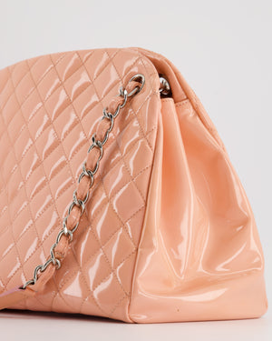 Chanel Pink Patent Mademoiselle Shoulder Bag with Silver Hardware