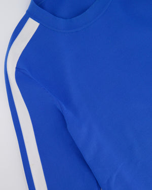 Louis Vuitton Menswear Blue Long-Sleeve Top White Stripe Detail Size M (UK 38)