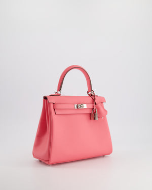 Hermès Kelly Bag 25cm Retourne in Rose Azalee Swift Leather with Palladium Hardware