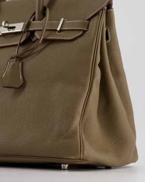 Hermès Birkin 35cm Bag in Etoupe Togo Leather with Palladium Hardware
