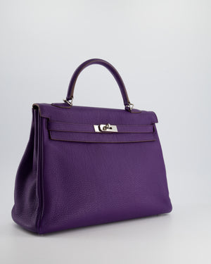 Hermès Kelly 35cm Bag Retourne in Iris Togo Leather with Palladium Hardware
