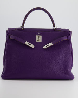 Hermès Kelly 35cm Bag Retourne in Iris Togo Leather with Palladium Hardware