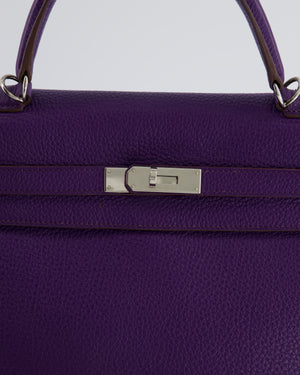 Hermès Kelly 35cm Bag Retourne in Iris Togo Leather with Palladium Hardware