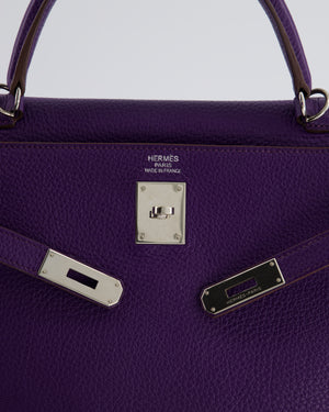 Hermès Kelly 35cm Bag Retourne in Iris Togo Leather with Palladium Hardware