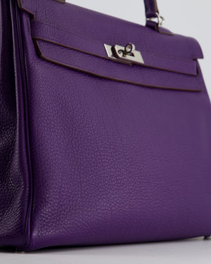 Hermès Kelly 35cm Bag Retourne in Iris Togo Leather with Palladium Hardware