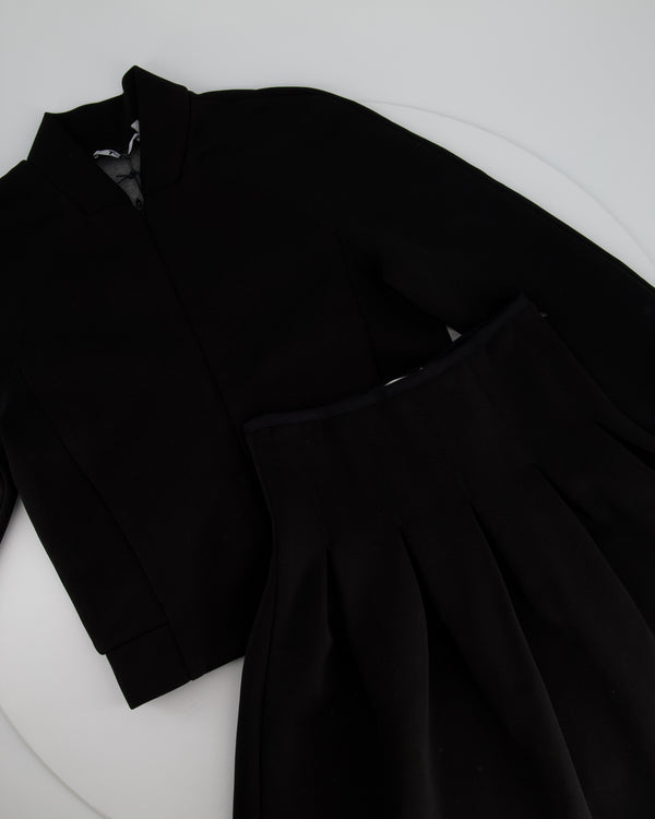 T by Alexander Wang Black Two Piece Pleated Skirt and Zip Jacket Set FR 34 (UK 6)