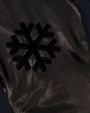 Fendi Black Thermal Layer Panelled Long Sleeve Ski Top with Snowflake Motif Size IT 42 (UK 10)
